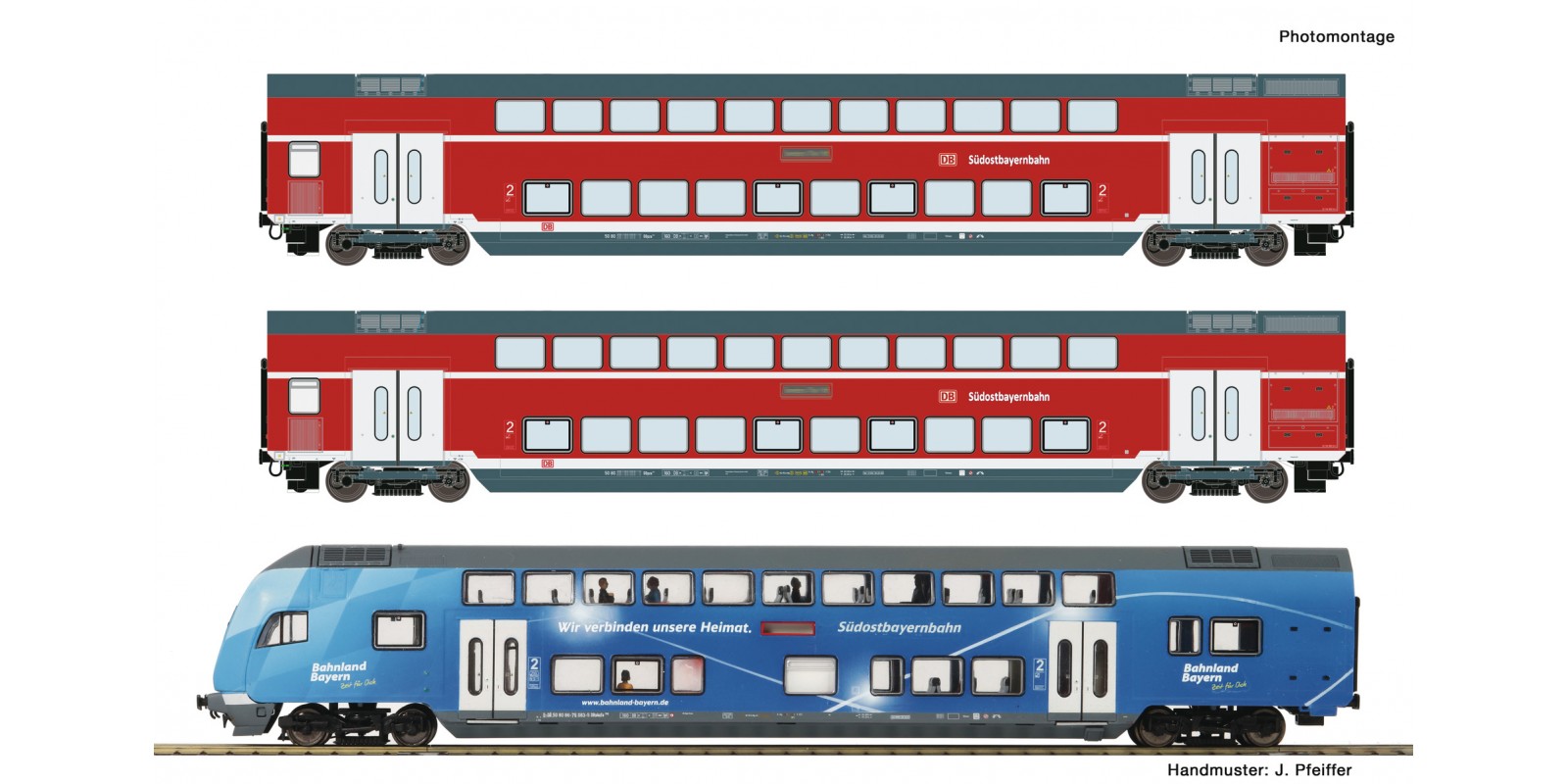 RO74155 3 piece set: Double-deck coaches