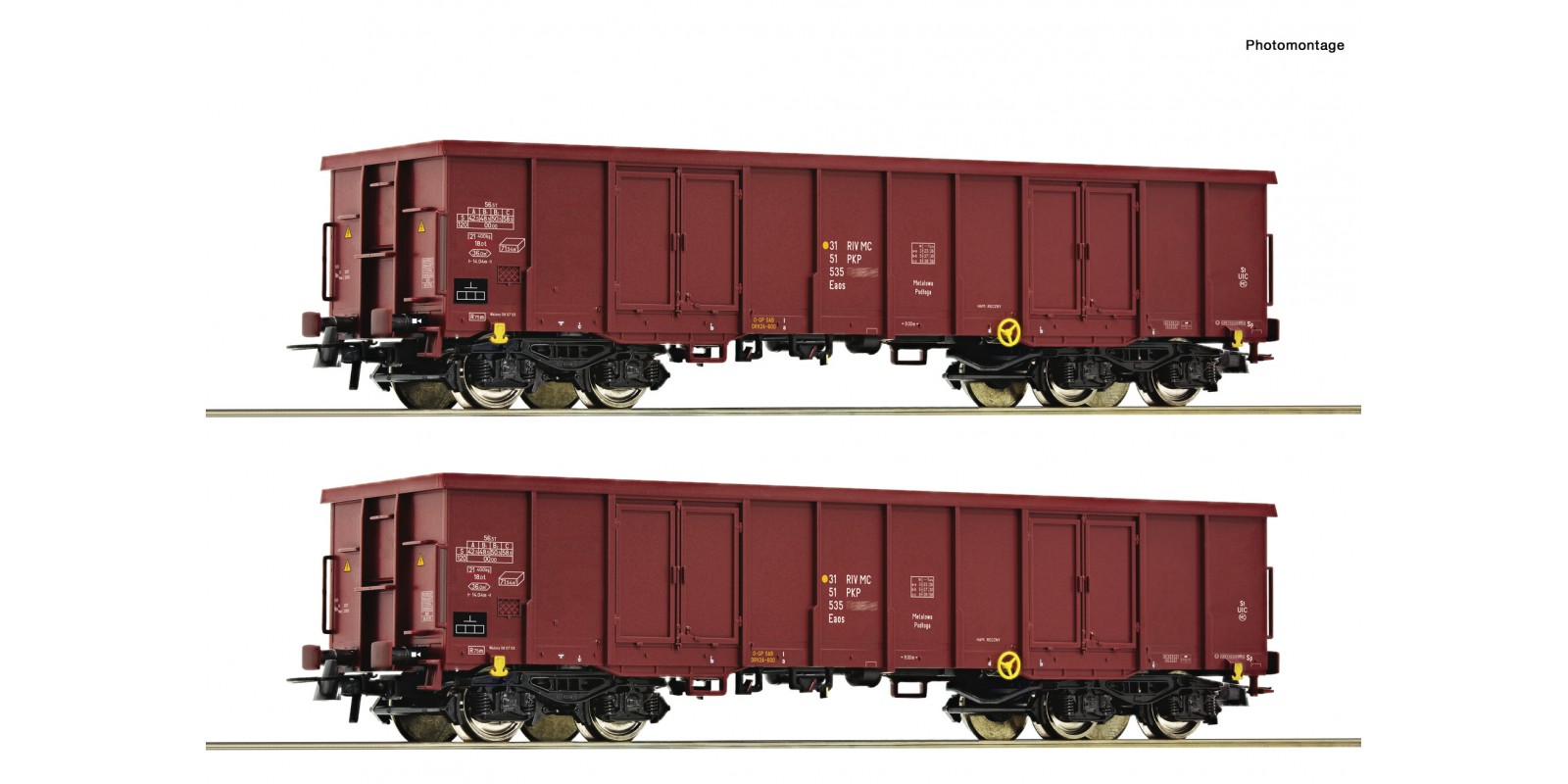 RO76038 2 piece set: Open goods wagons