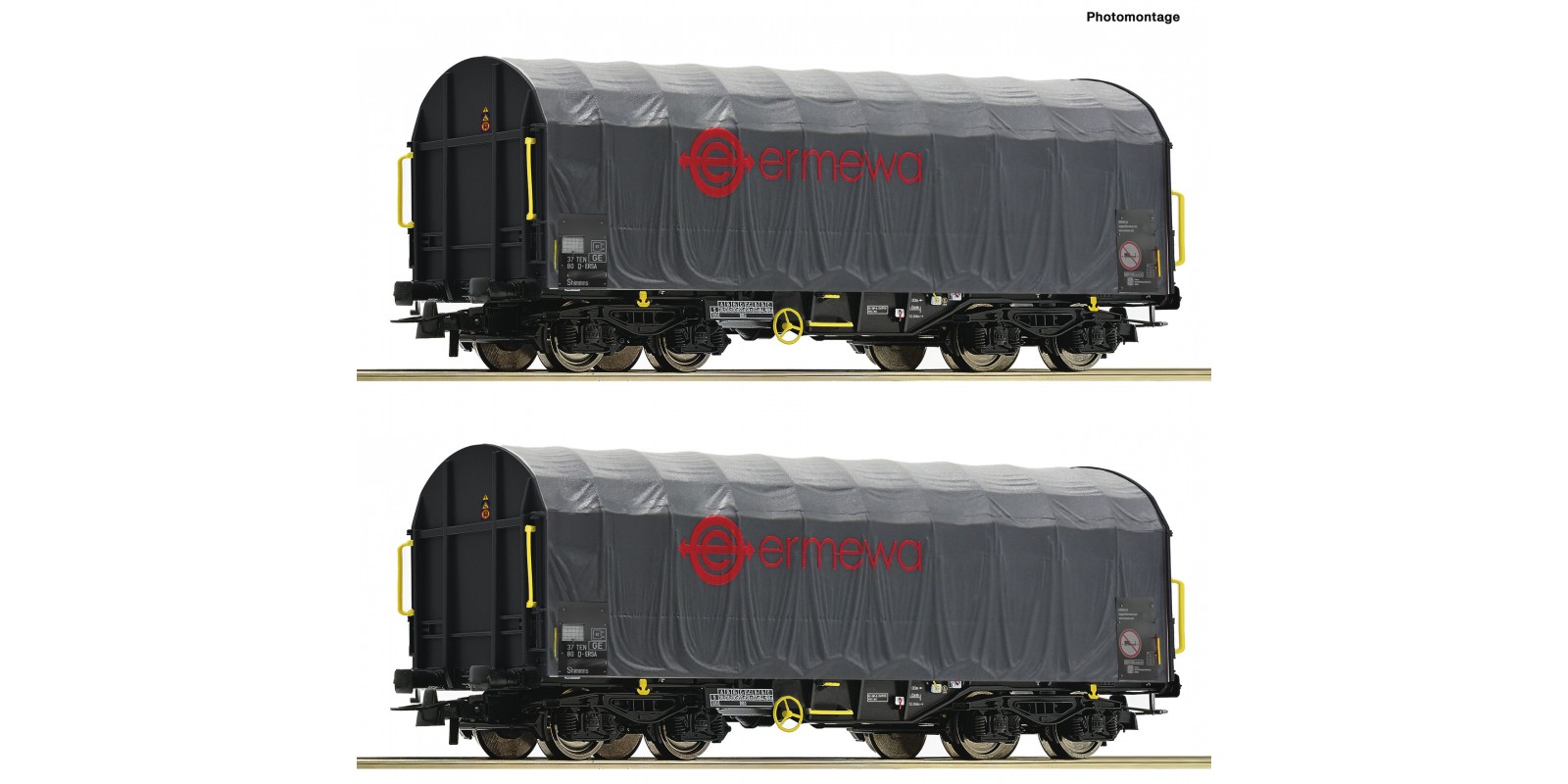 RO76039 2 piece set: Sliding tarpaulin wagons