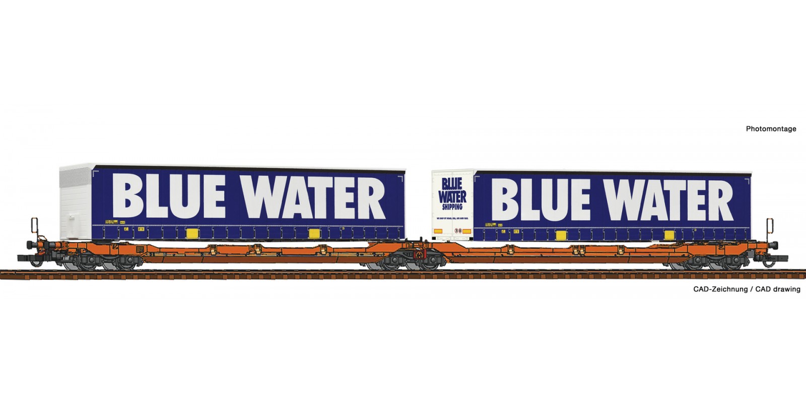RO77387 Articulated double pocket wagon T3000e + Blue Water