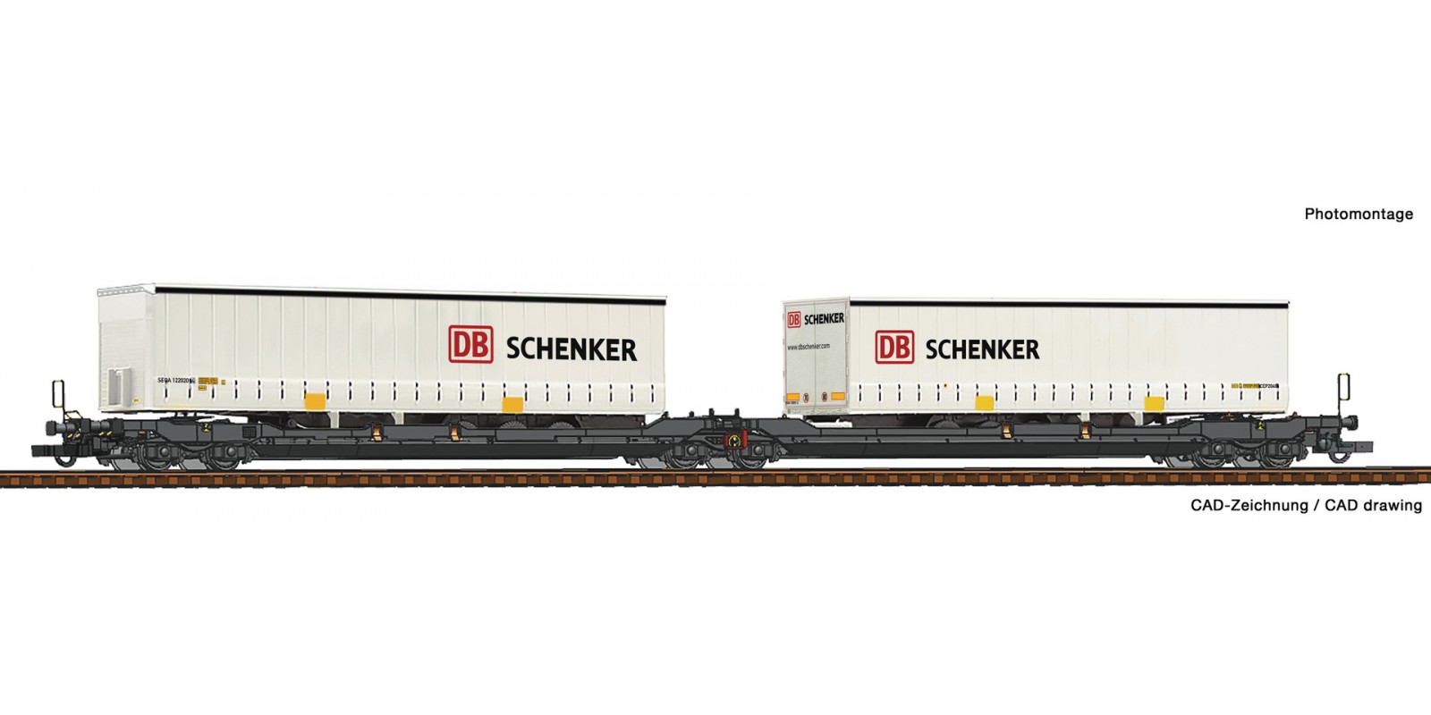 RO77390 Articulated double pocket wagon T3000e + DB Schenker