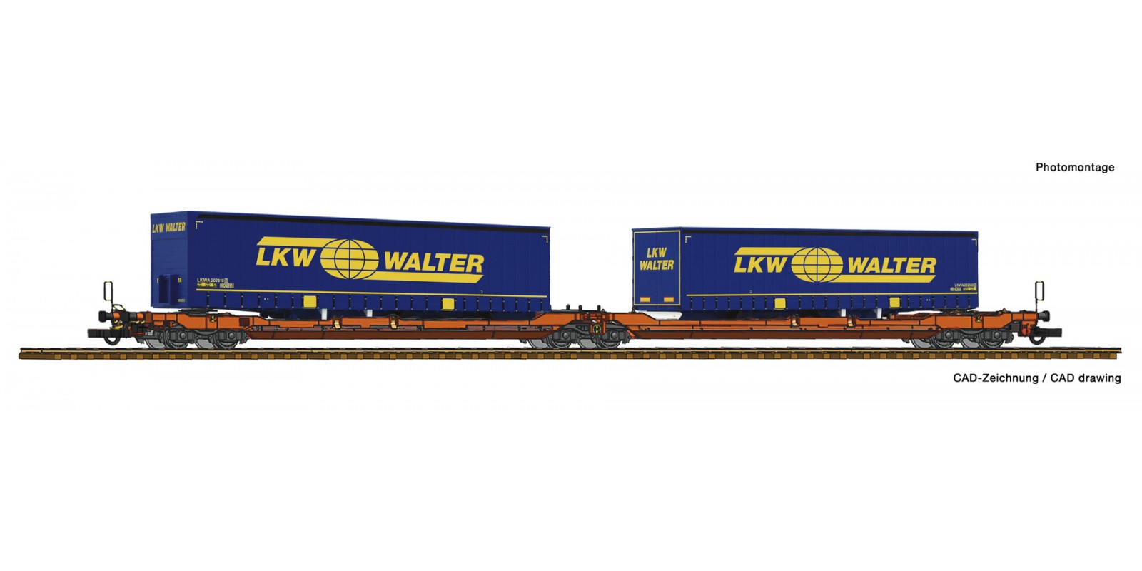 RO77393 Articulated double pocket wagon T3000e + LKW Walter
