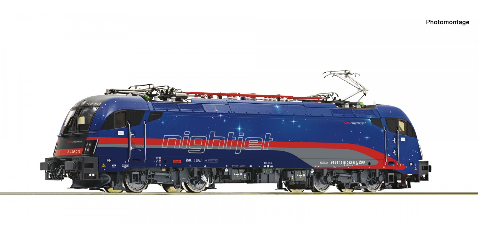 RO70522 - Electric locomotive 1216 012-5 "Nightjet", ÖBB
