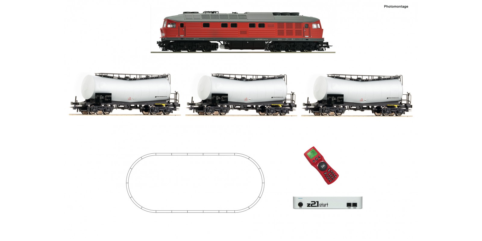 RO51340 z21 start digital set: Diesel locomotive class 232 with tank wagon train, DB AG