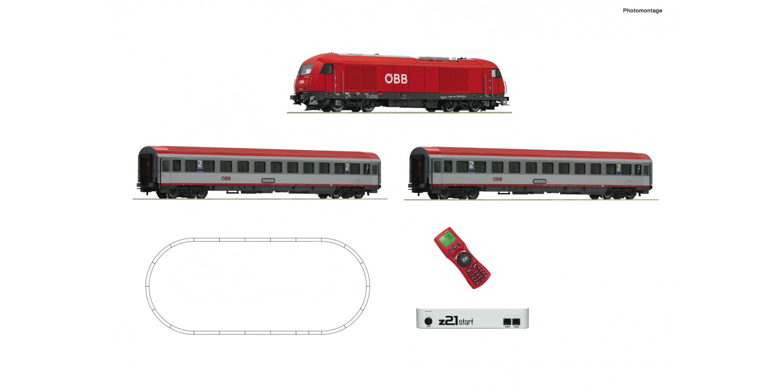RO51341 z21 start digital set: Diesel locomotive class 2016 with express train, ÖBB