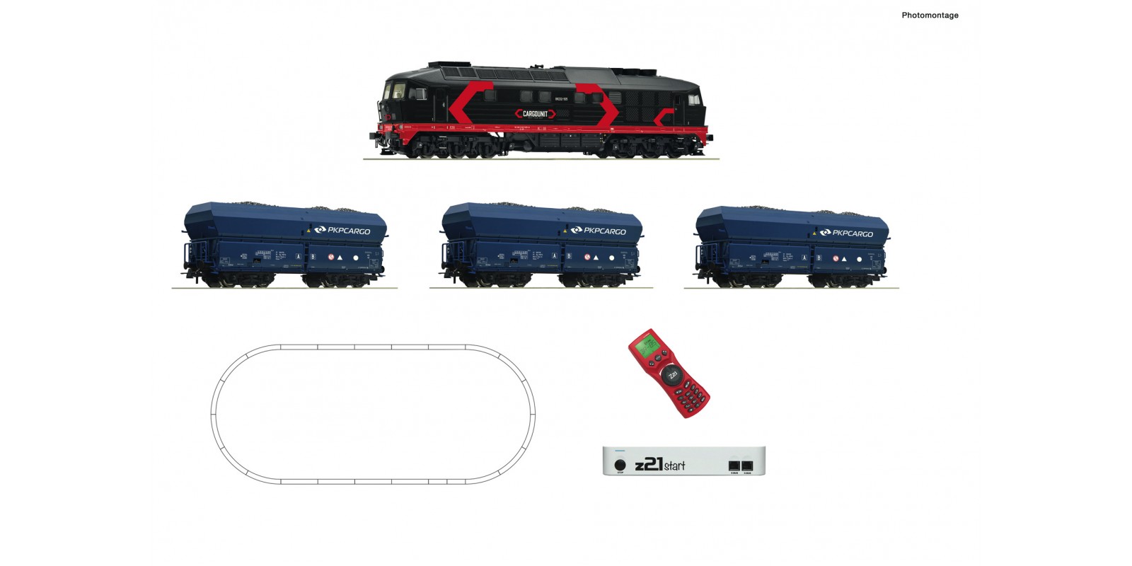 RO51342 z21 start digital set: Diesel locomotive class 232 and goods train, Cargounit/PKP