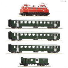 RO61495 5  piece set: Electric locomotive 1670.27 with passenger train, ÖBB
