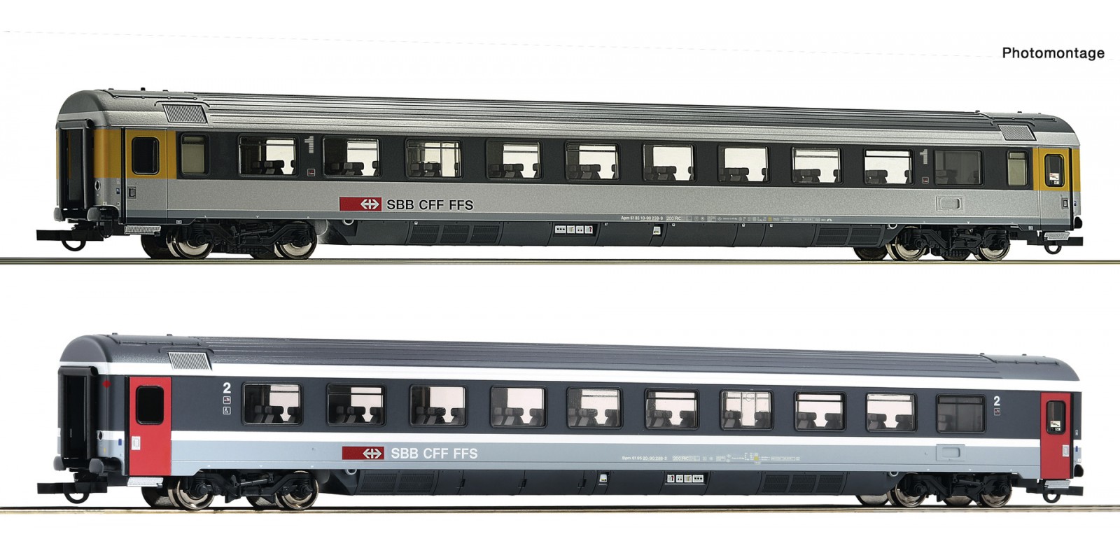 RO74023 2 piece set (3): EuroCity coaches EC 7, SBB