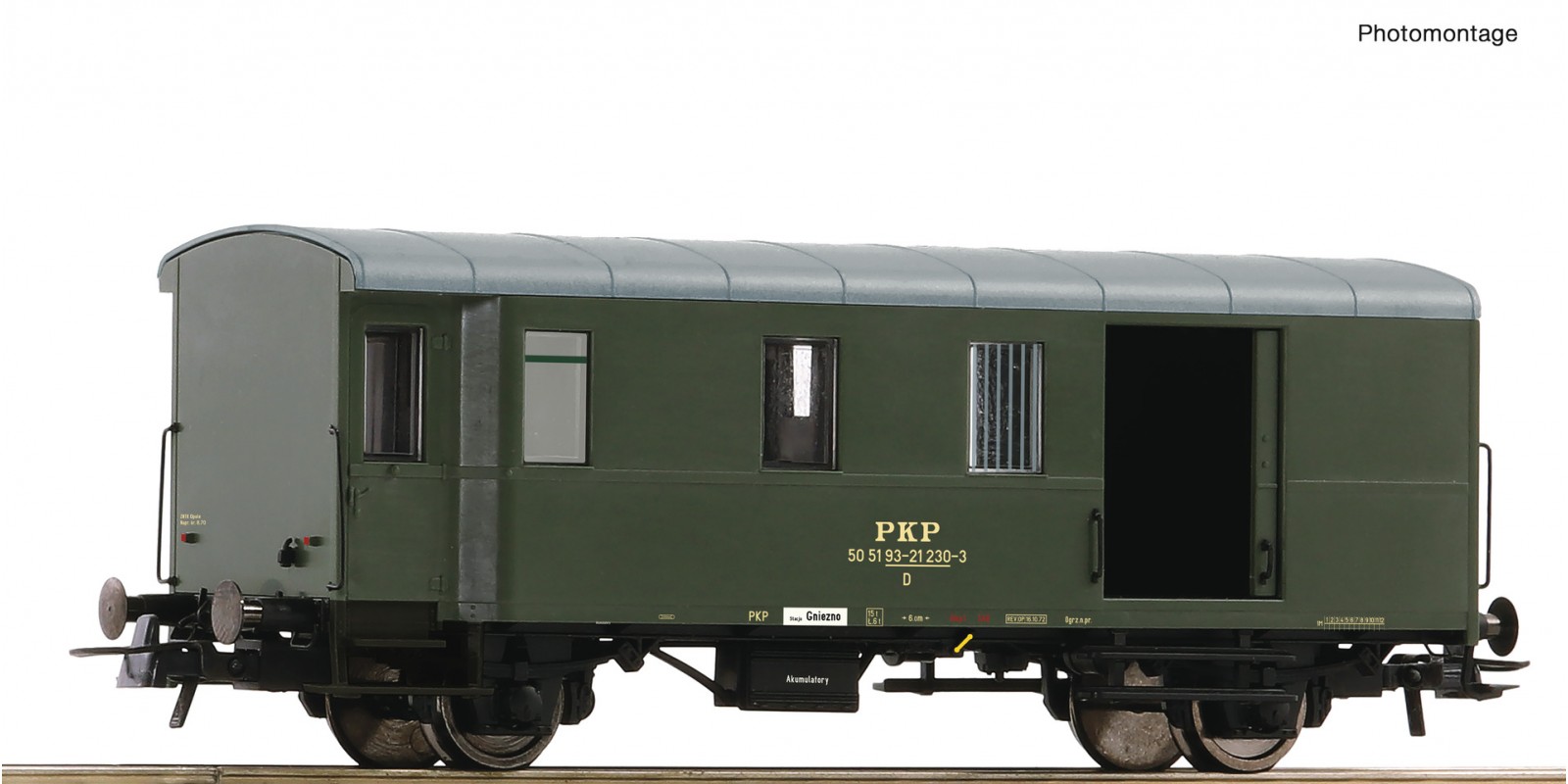 RO74222 Goods train baggage wagon, PKP