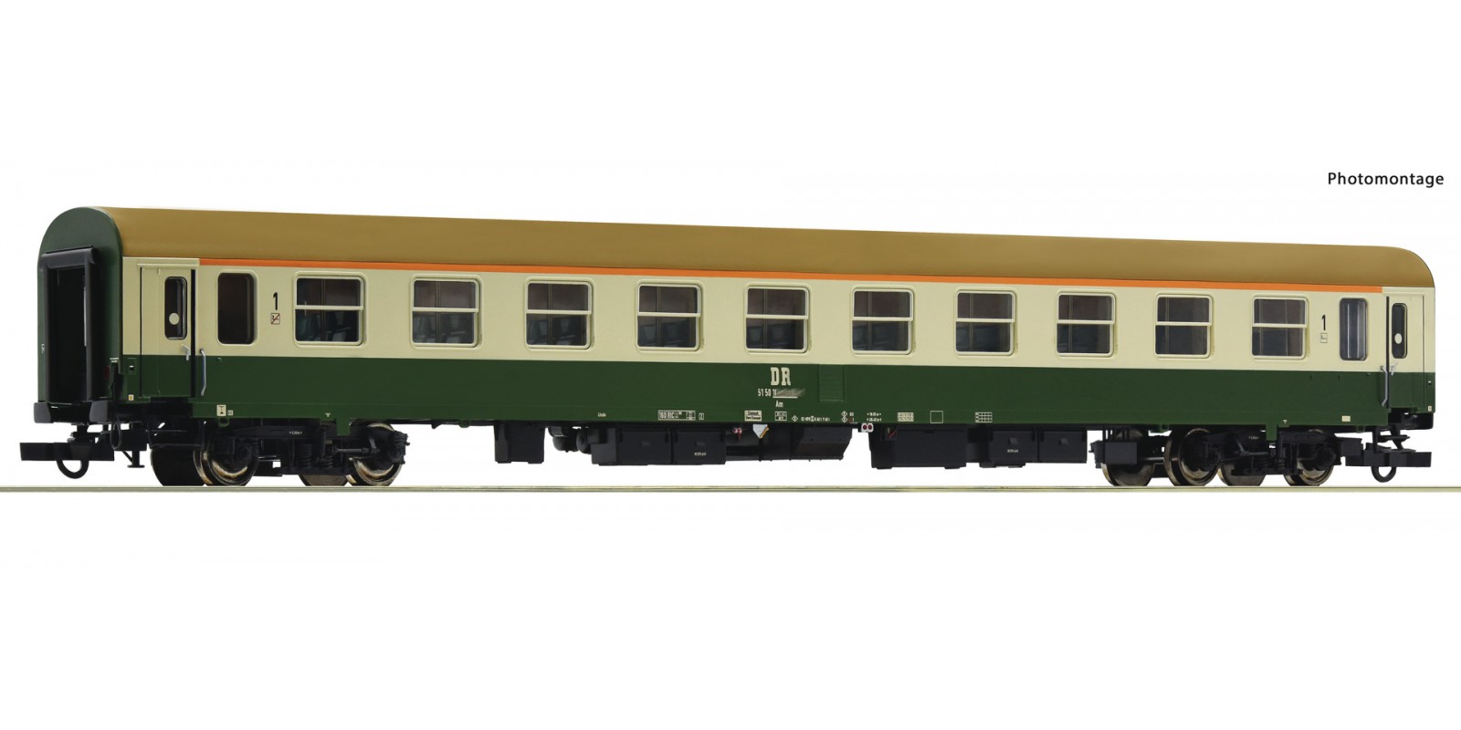 RO74800 1st class express train passenger coach, DR