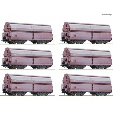 RO75866 12 piece display: Swing-roof wagons, DB