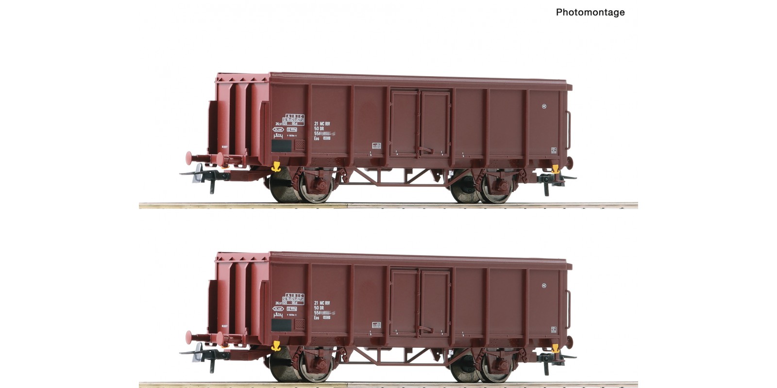 RO76006 2 piece set: Open goods wagons, DR