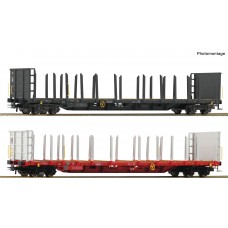 RO76021 2 piece set: Wood transport wagons, ÖBB