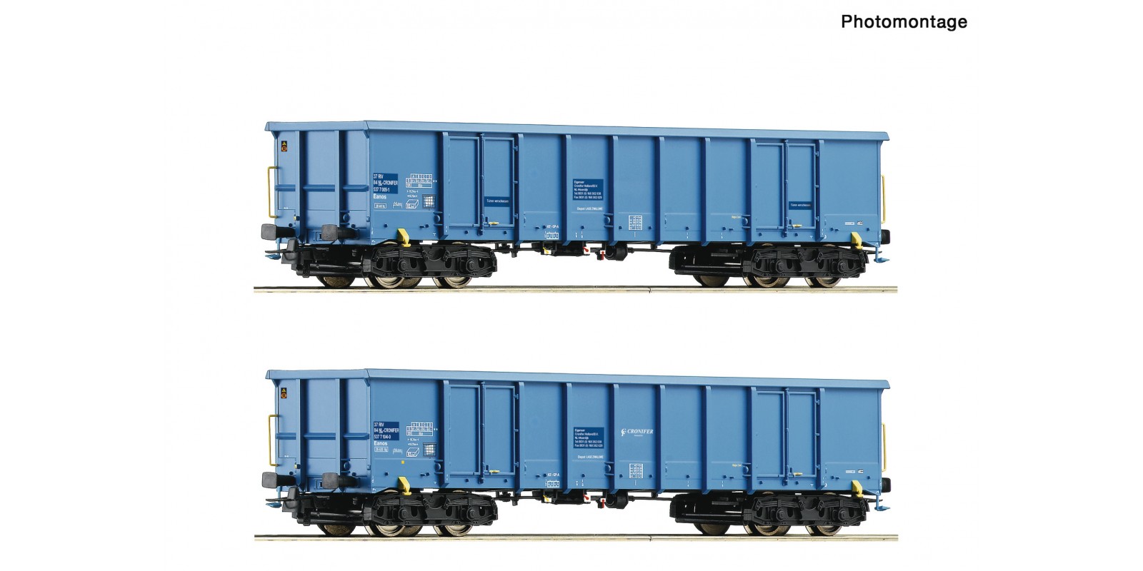 RO76023 2 piece set: Open goods wagons, CRONIFER