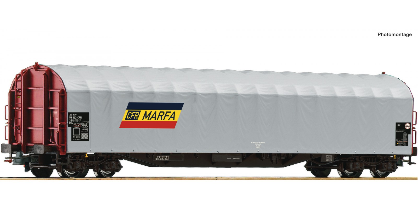 RO76474 Sliding tarpaulin wagon, CFR Marfa