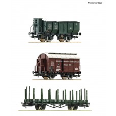 RO77028 3 piece set: Goods wagons, K.Bay.Sts.B.