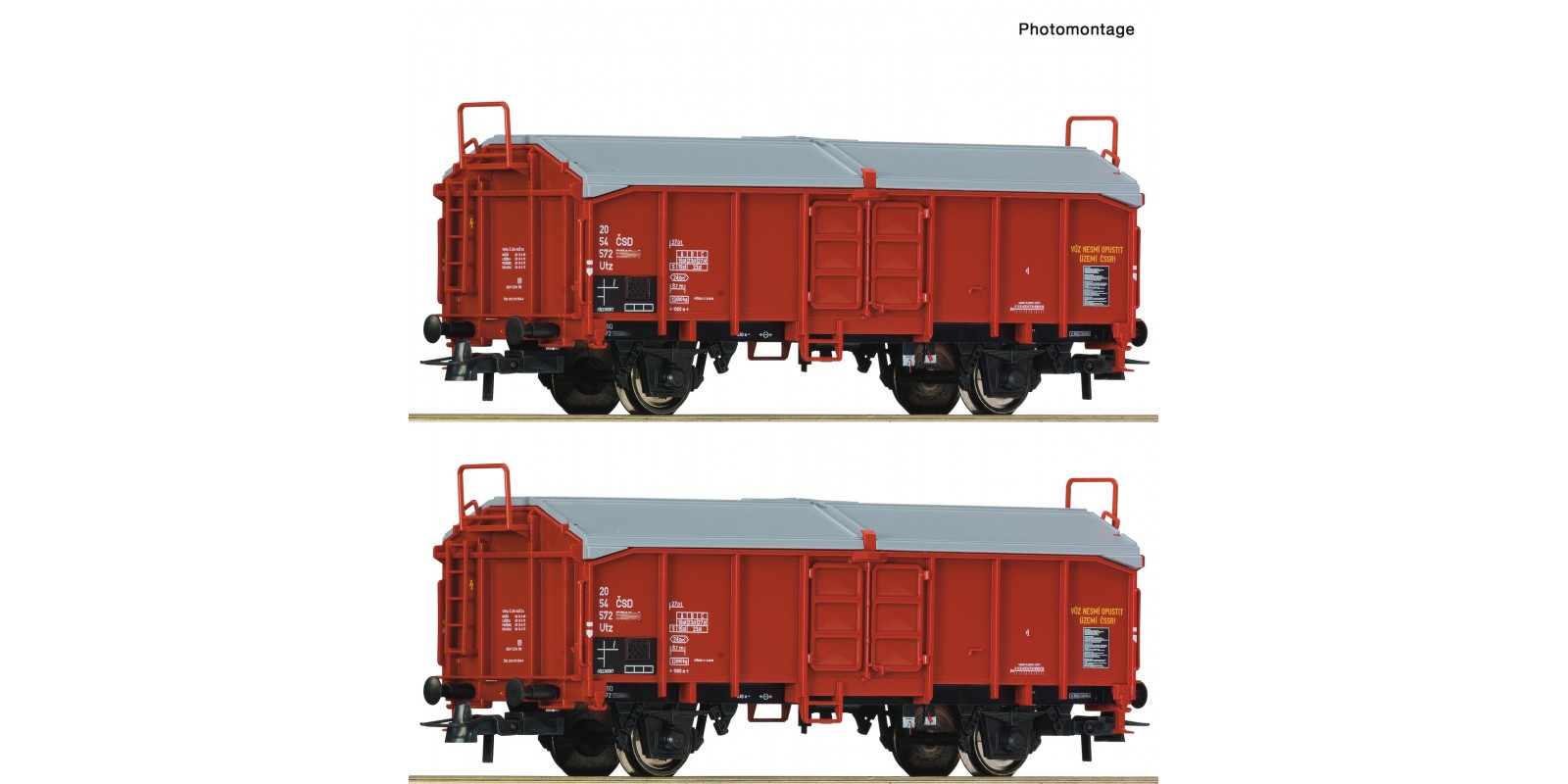 RO77040 2 piece set: Sliding roof wagons, CSD