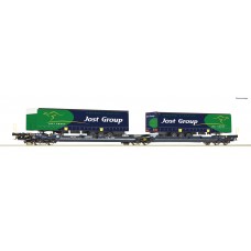 RO77402 Articulated double pocket wagon T3000e, CEMAT
