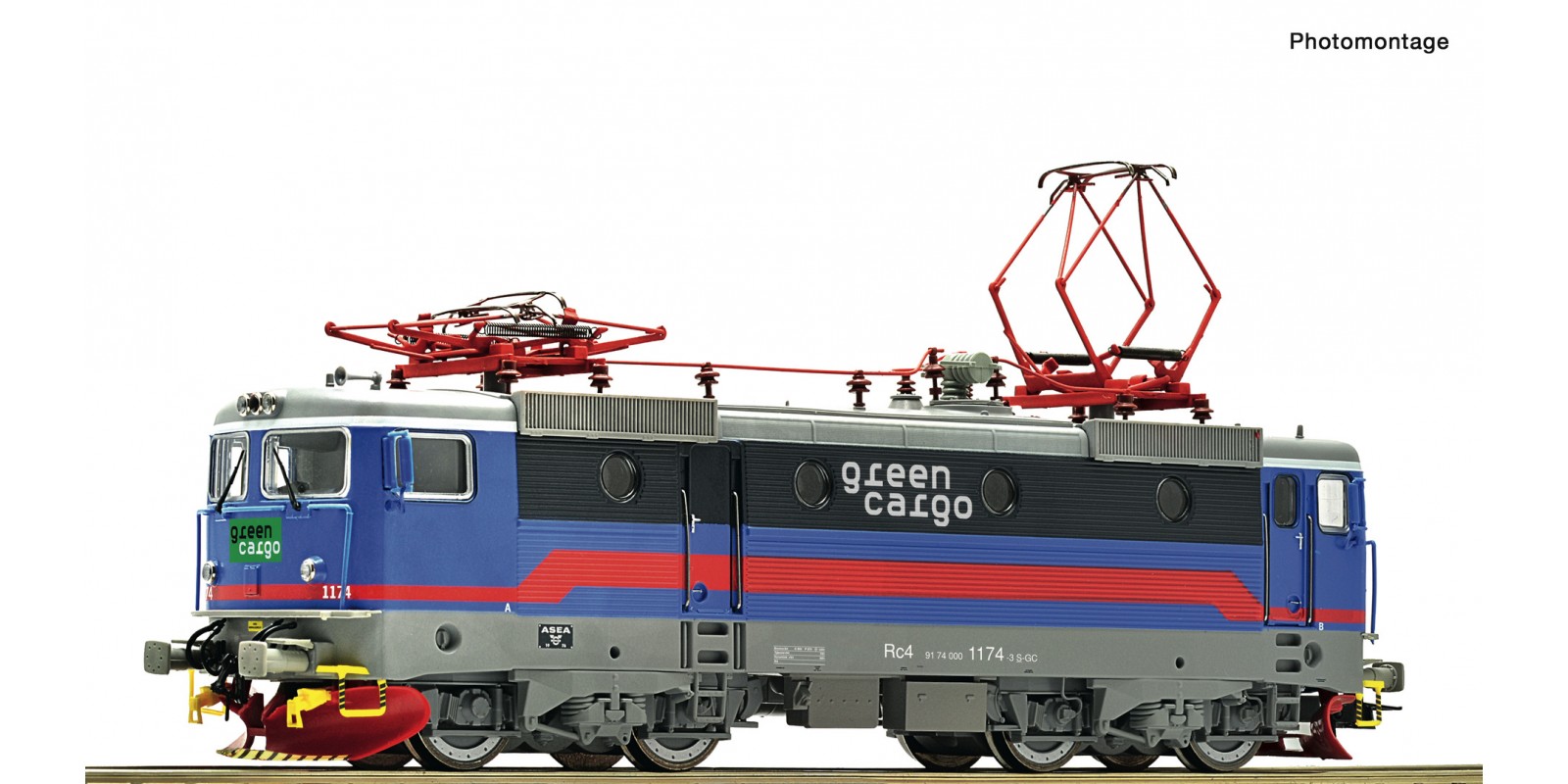 RO78458 Electric locomotive Rc4 1174, Green Cargo