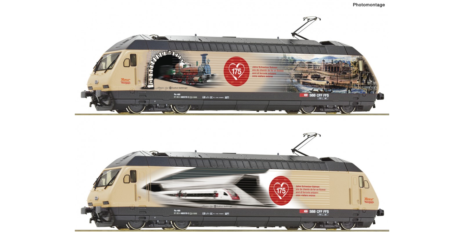 RO70677 - Electric locomotive 460 019-3 “175 years of Swiss Railways”, SBB