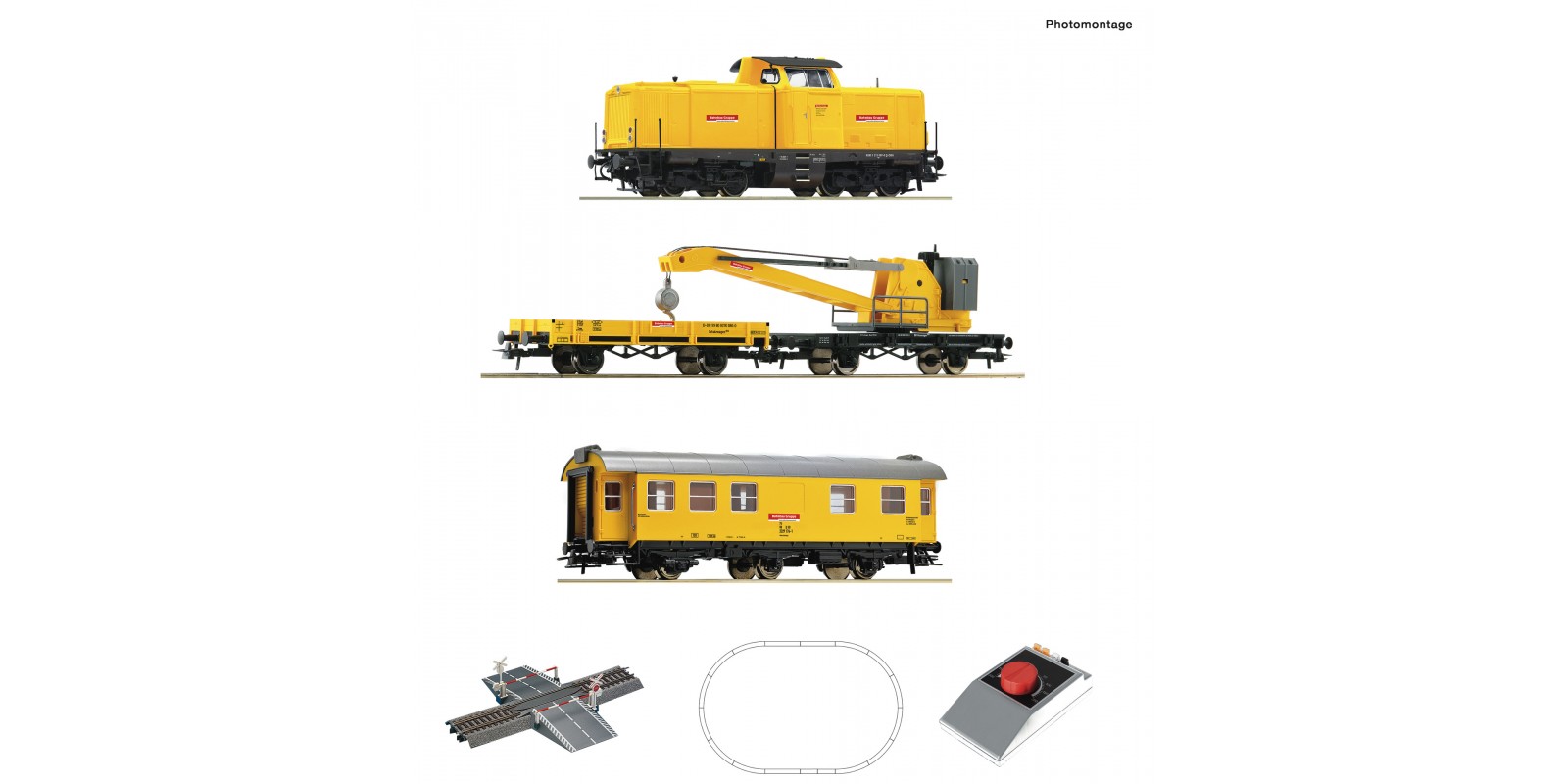 RO5100002 Analogue Start Set: Diesel locomotive class 212 with crane train, DB