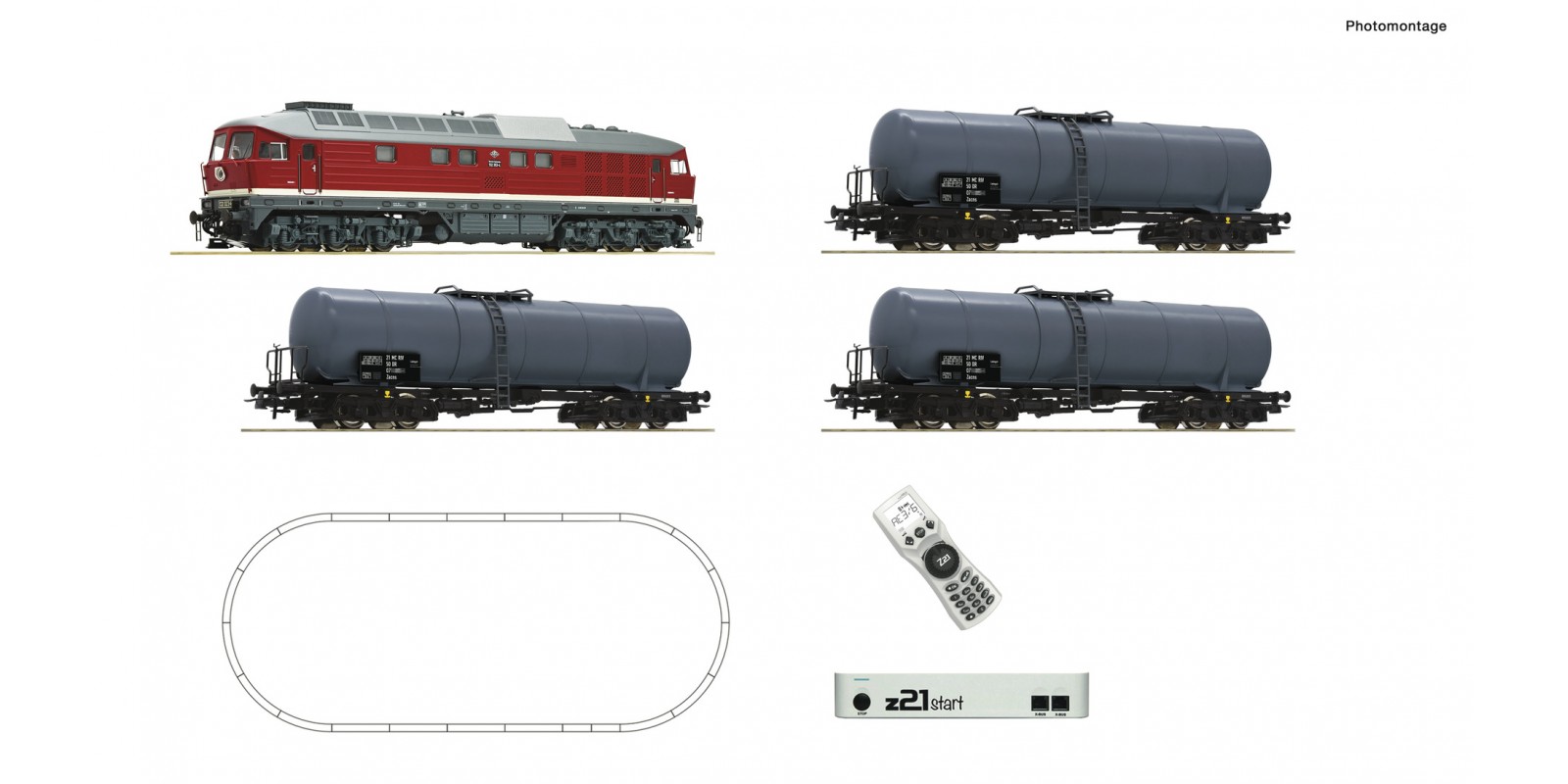 RO5110002 z21 start Digitalset: Diesel locomotive class 132 with tank wagon train, DB