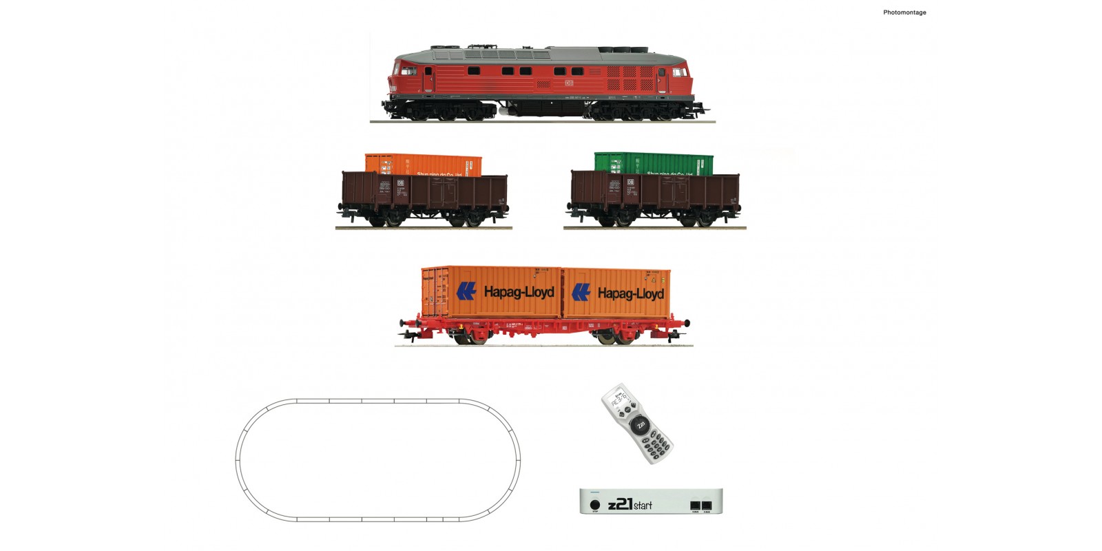 RO5110003 z21 start Digitalset: Diesel locomotive class 232 with goods train, DB AG