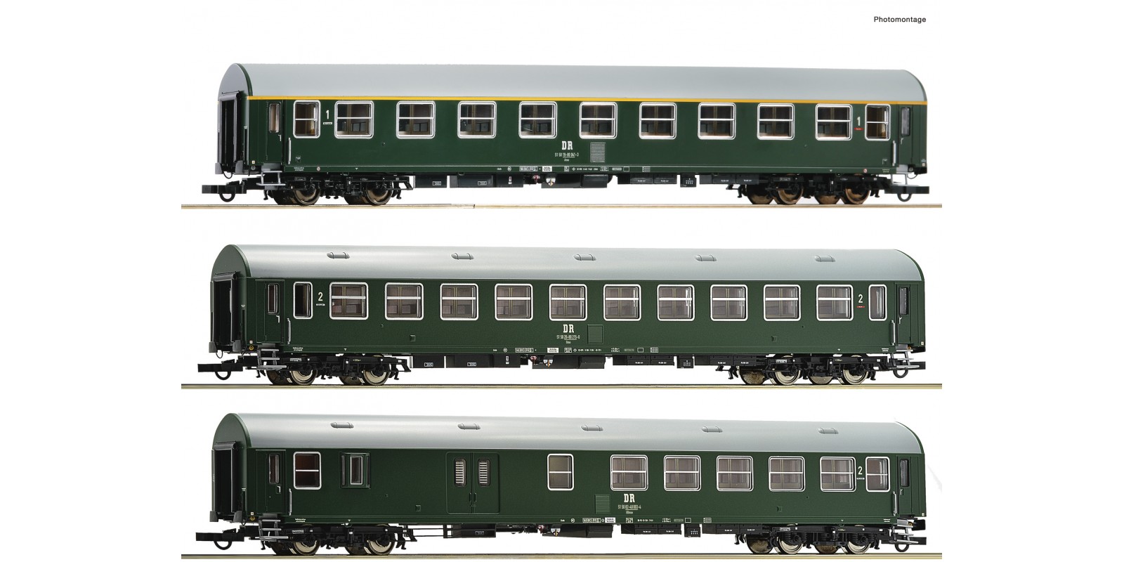 RO6200028 3-piece set 1: Passenger coach train, DR