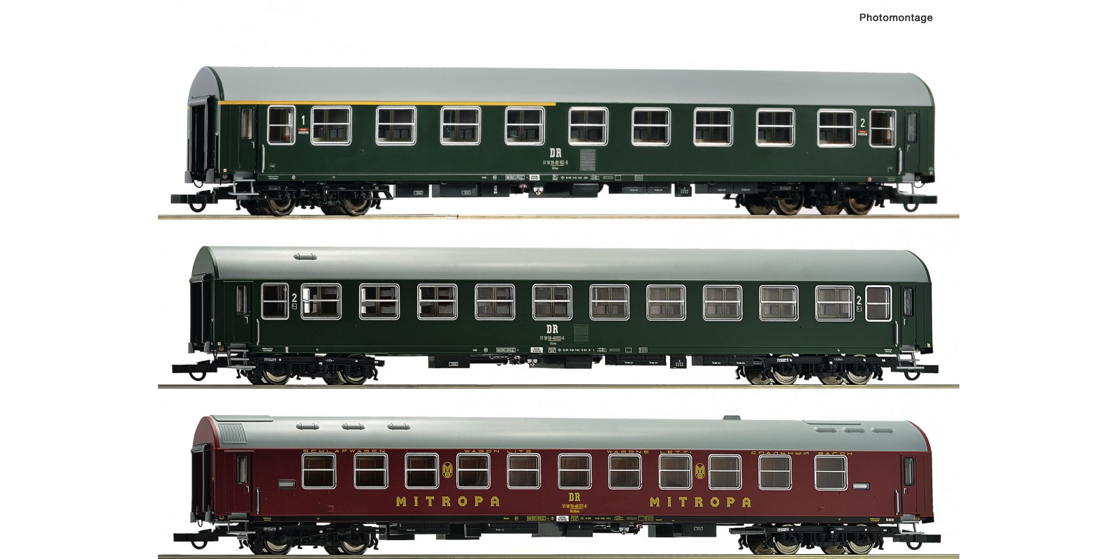 RO6200029 3-piece set 2: Passenger coach train, DR