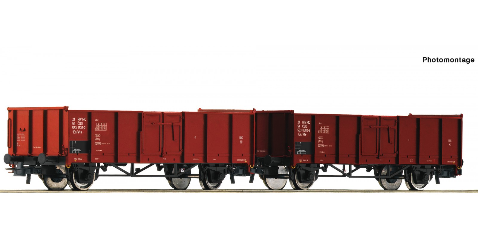 RO6600002 2-piece set: Open freight wagon, CSD
