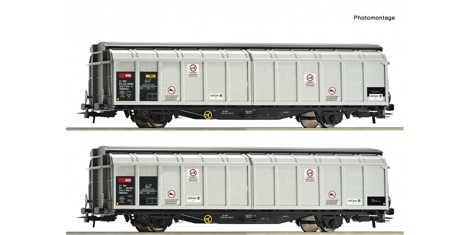 RO6600027 2-piece set: Sliding-wall wagon, SBB Cargo