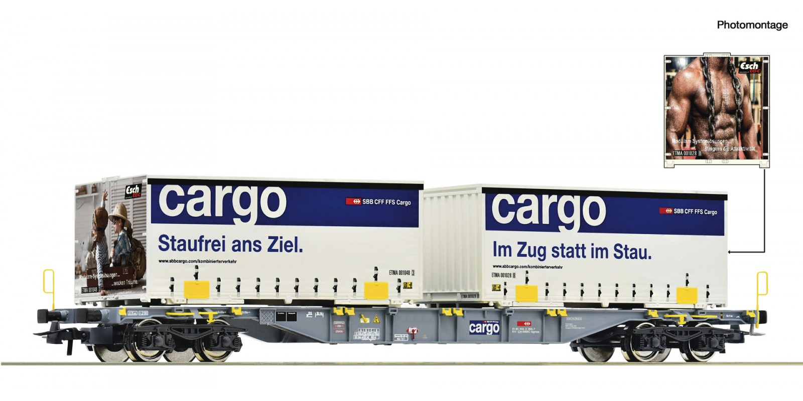 RO6600028 Container carrier wagon, SBB Cargo
