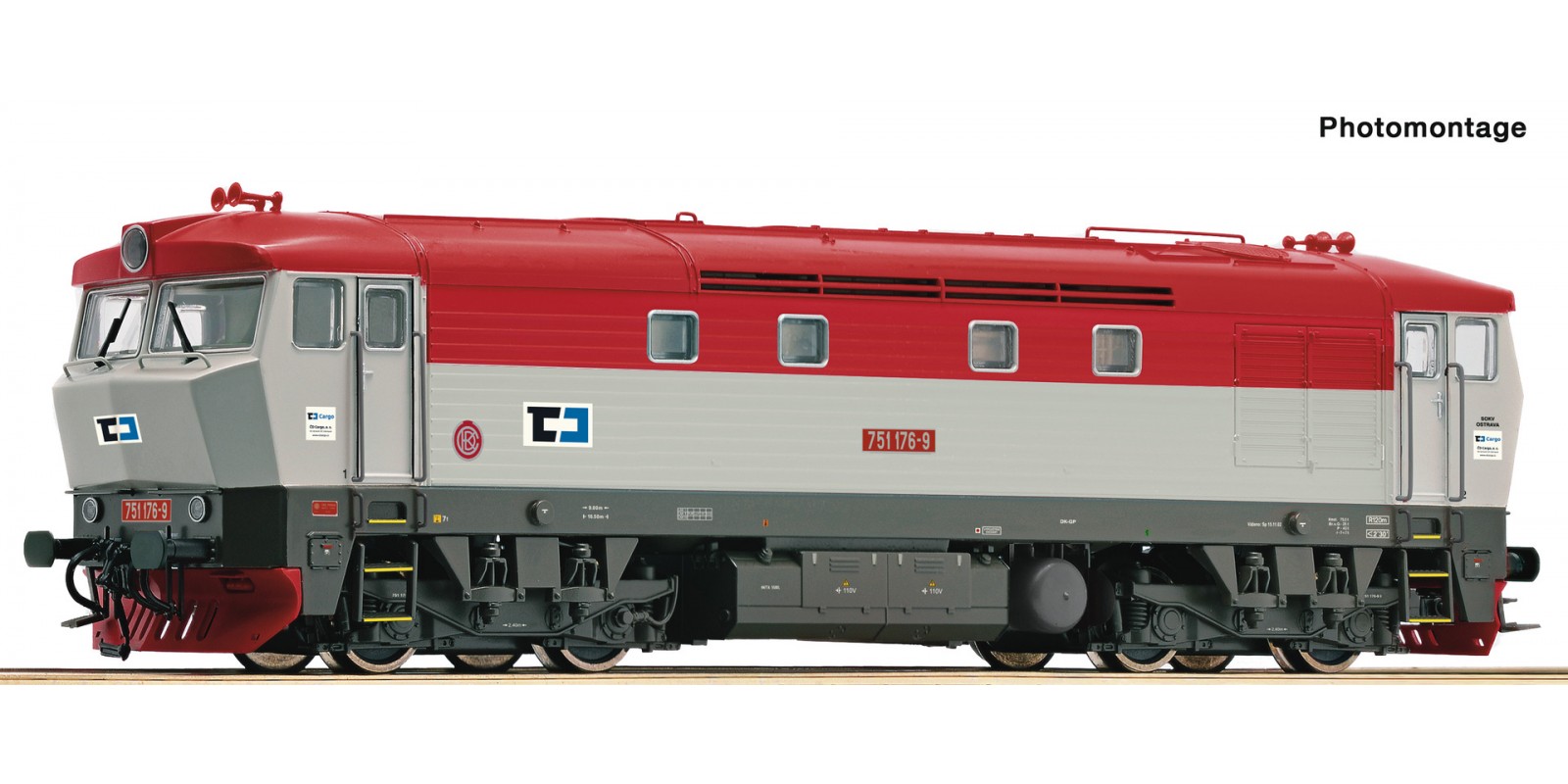 RO70927 Diesel locomotive 751 176-9, CD Cargo