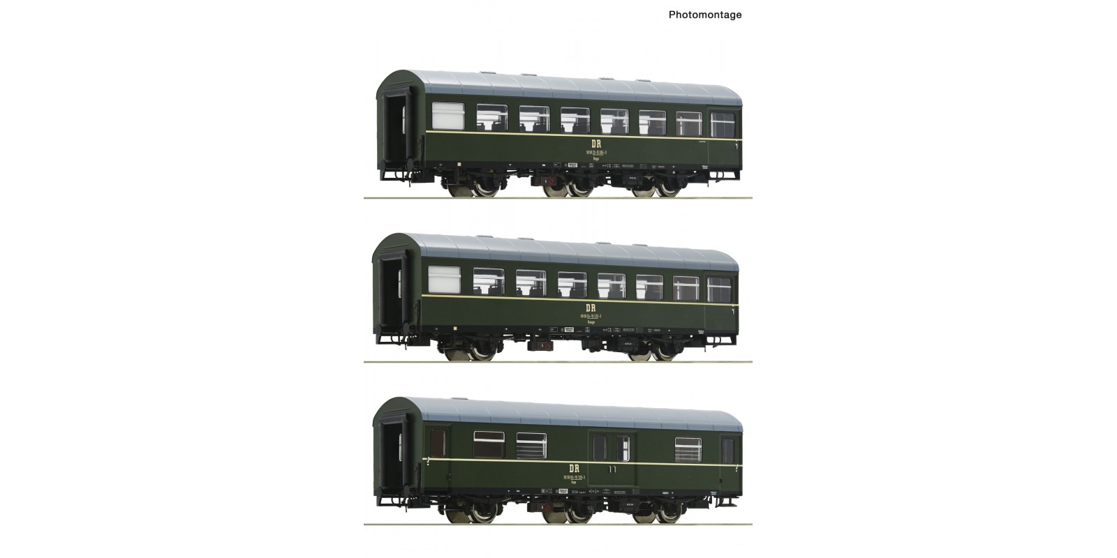 RO6200009 3-piece set 1: Passenger  train, DR                