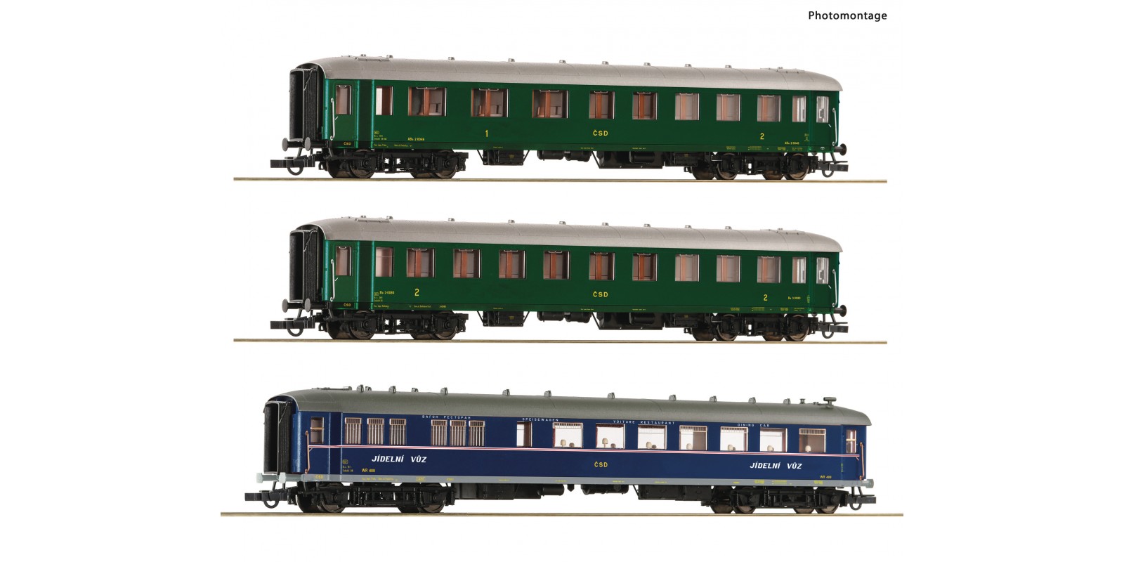 RO6200036 3-piece set 1: Express tr ain coaches, CSD         