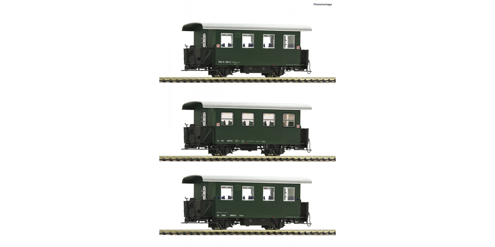 RO6240001 3-piece set: Narrow gauge  coaches, ÖBB            