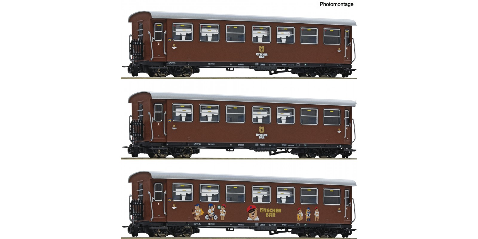 RO6240002 3-piece set:  Ötscherbär   passenger train, NÖVOG  
