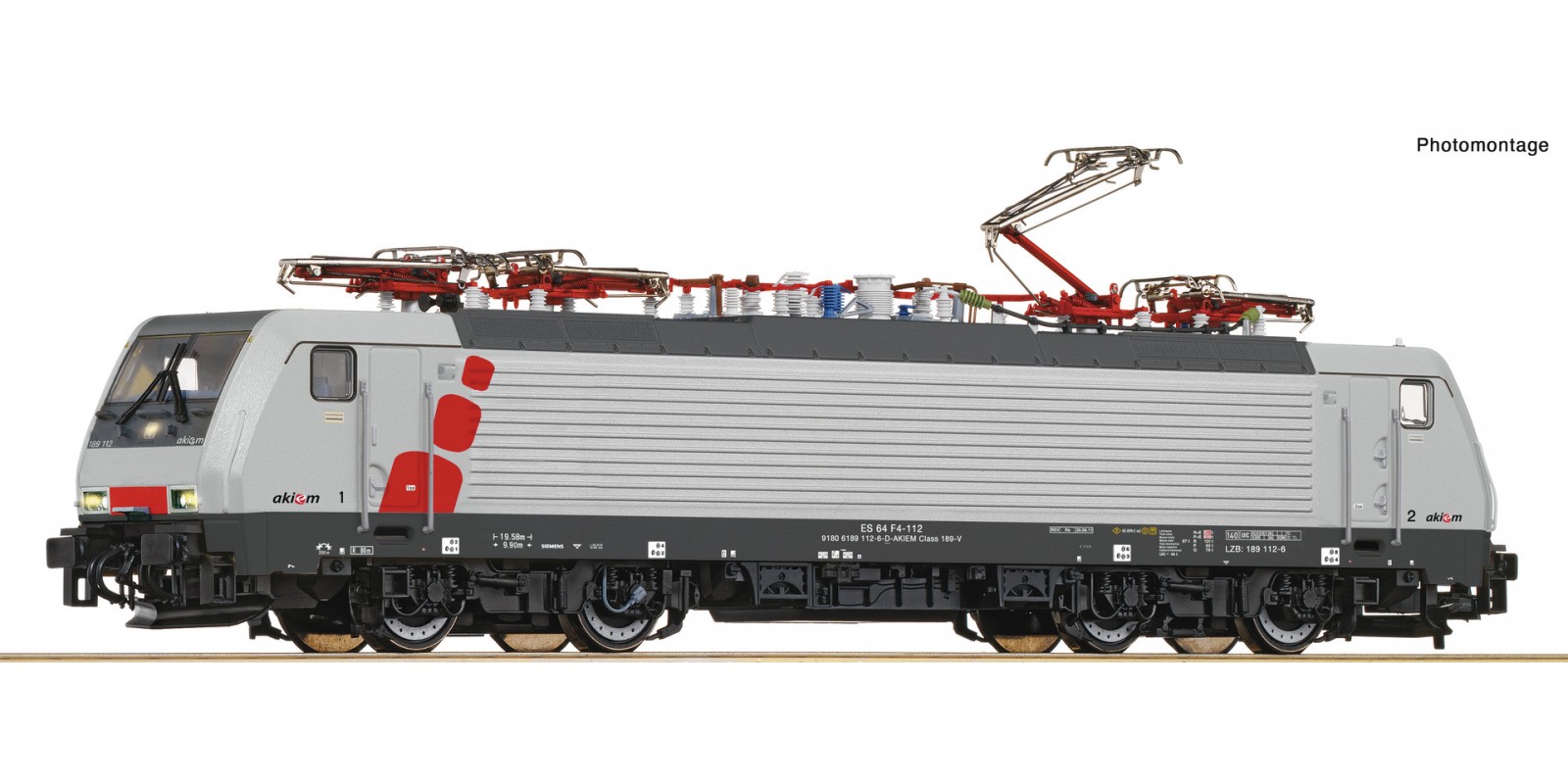 RO7500057 Electric locomotive 189 1 12-6 Akiem               