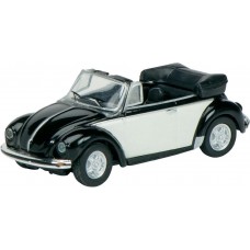 SC452604600 VW Beetle black/white, cabrio, από μέταλλο, κλίμακα 1:87