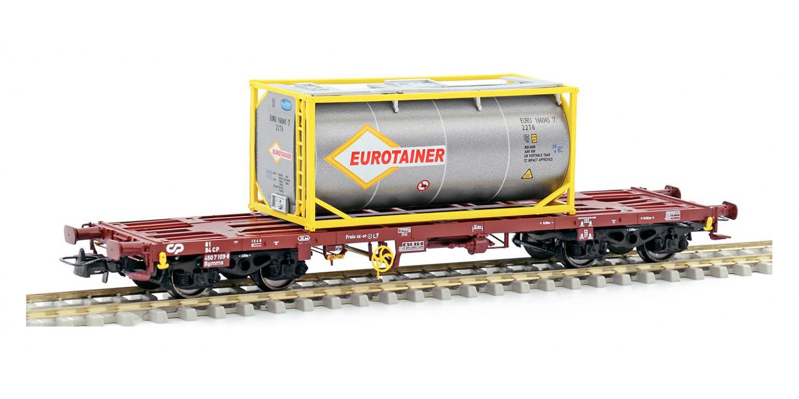 SUD450109  Gauge H0 Container car Sgmms of the CP, epoch V