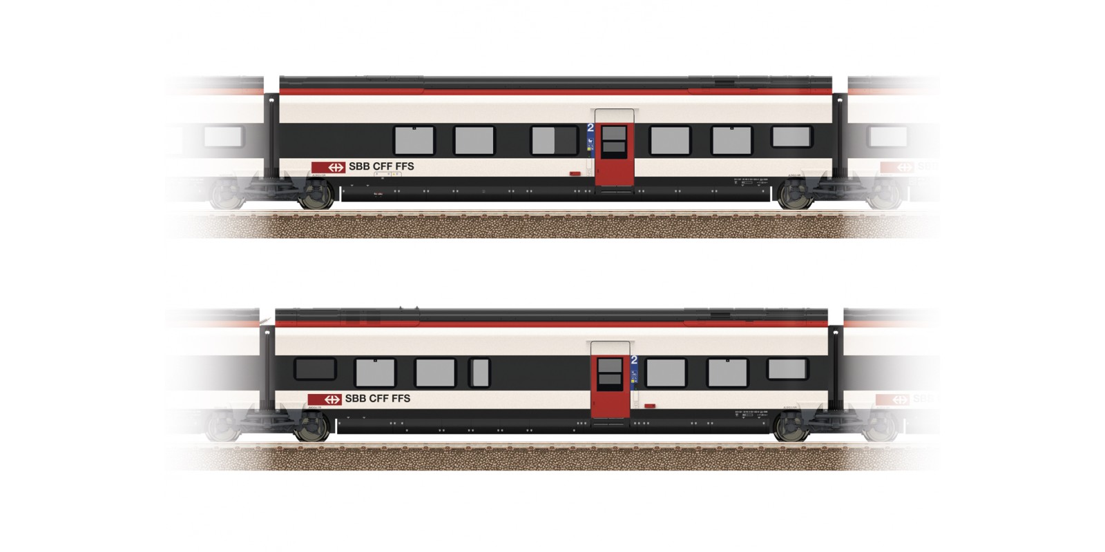 T23281 Add-On Car Set 1 for the Class RABe 501 Giruno