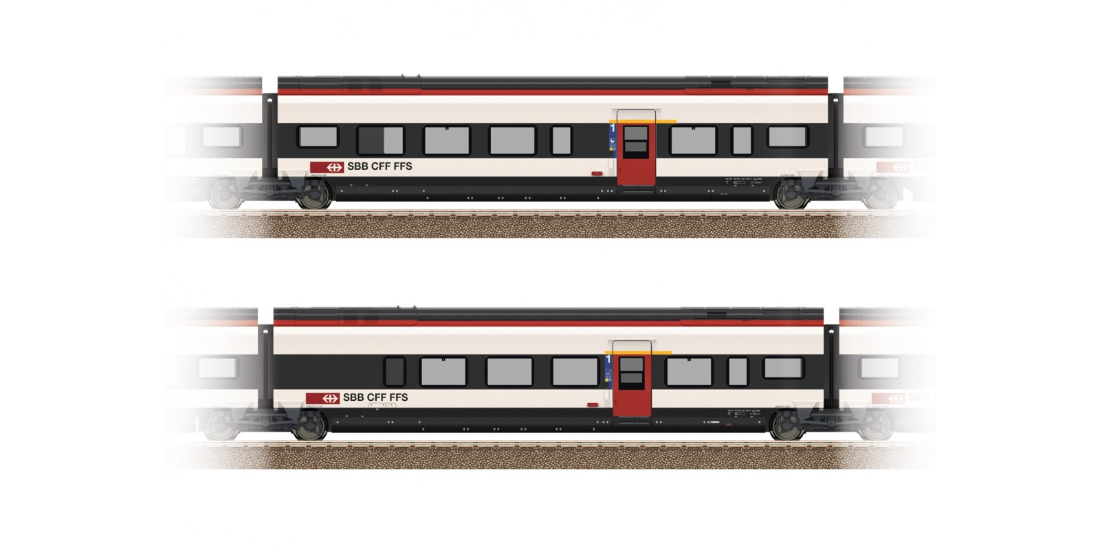 T23283 Add-On Car Set 3 for the Class RABe 501 Giruno