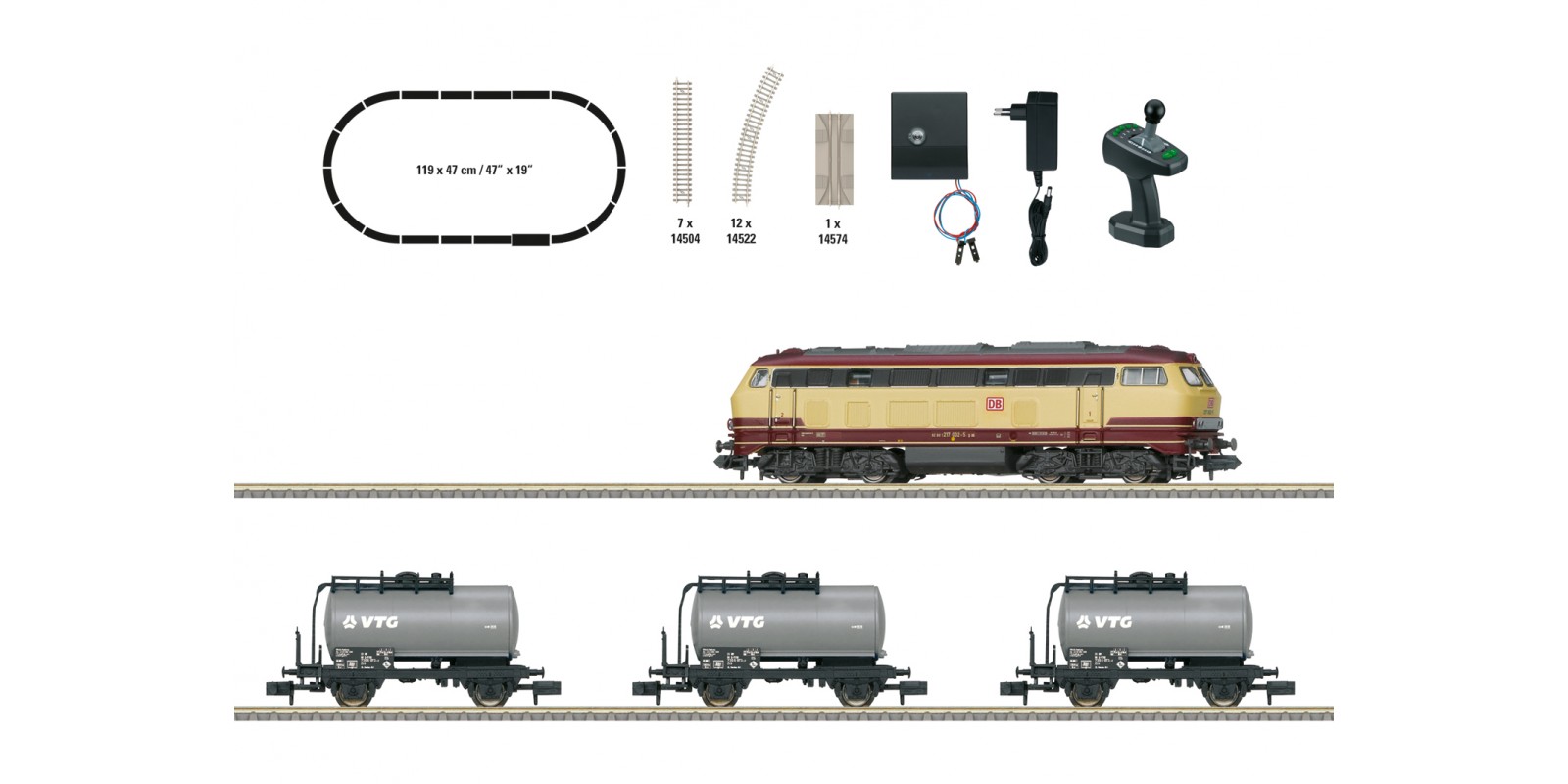 T11160 Freight Train Digital Starter Set with a Class 217