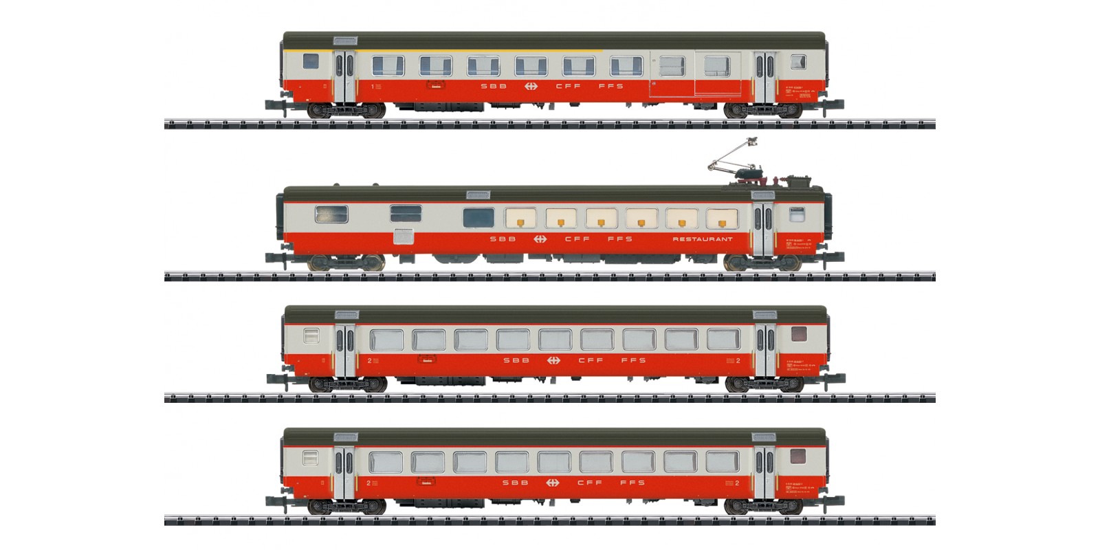 T18720 Swiss Express Express Train Car Set Part 1