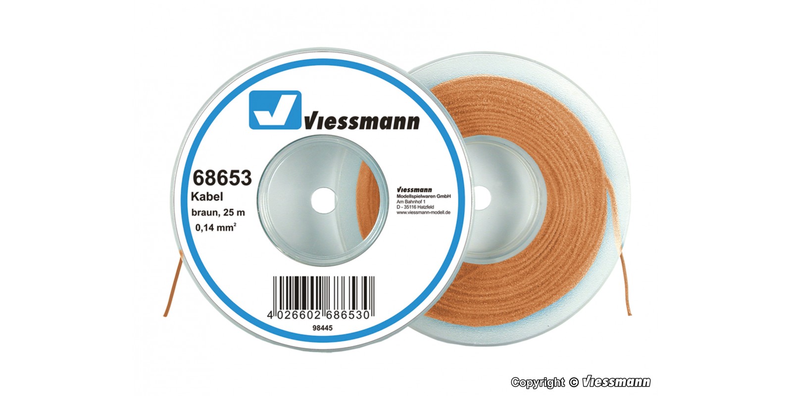 VI68653 Wire 0,14 mm², brown, 25 m