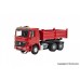 VI8014 MB ACTROS 3-axle dump truck with rotating flashing lights, red, basic, functional model