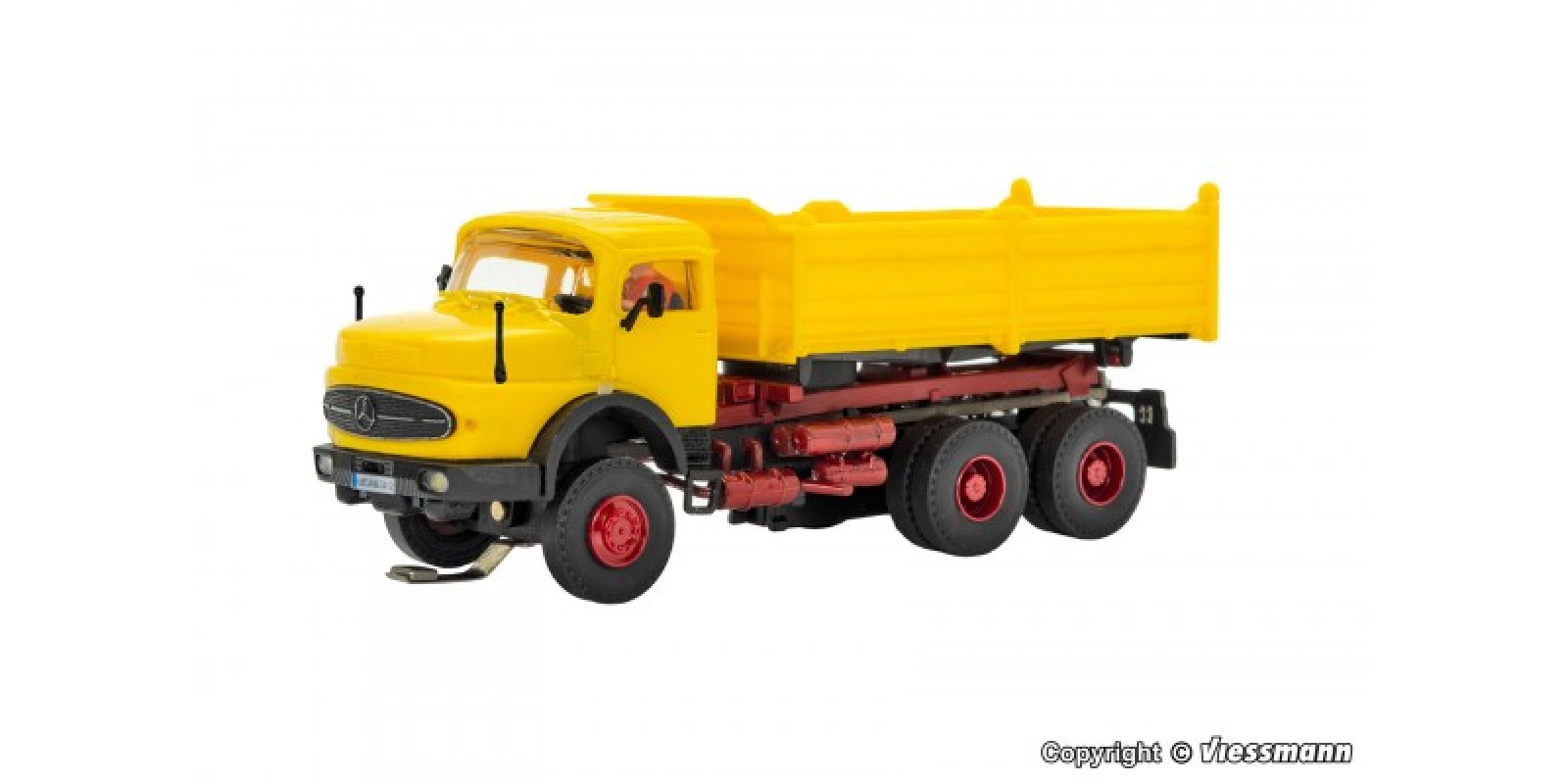 VI8020 H0 MB round bonnet 3-axle dump truck, basic, functional model