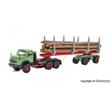 VI8036 H0 MB Round bonnet 3-axle with long log truck, basic, functional model