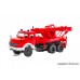 VI8052 H0 Fire brigade MB round bonnet 3-axle recovery crane with rotating flashing lights