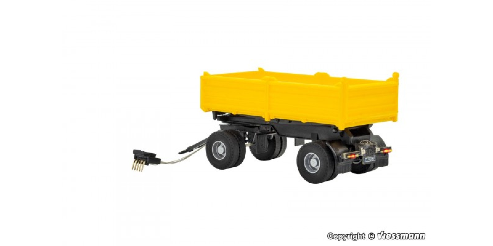 VI8215 H0 2-axle dump trailer, yellow, functional model